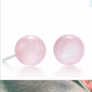 Tiffany and Co Rose quartz earrings